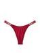 Трусики-стрінги люксові зі стразами Victoria's Secret Scattered Shine Strap Smooth Thong Panty червоні vfu-u59-lcl фото 2