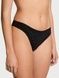 Трусики-стринги жіночі бавовняні Victoria's Secret Stretch Cotton Sparkle High-Leg Scoop Thong Panty чорні tf7-d07-w3w фото 1