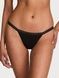 Трусики-стринги хлопковые Victoria's Secret Stretch Cotton V-String Panty черные  3vj-spy-svr фото 1