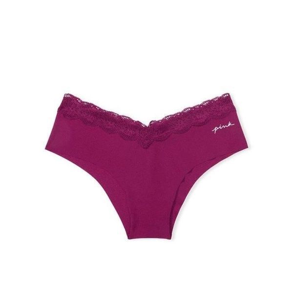 Трусики-чіки жіночі безшовні PINK Victoria's Secret бордові o9t-efl-nic, L o9t-efl-nic фото