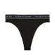 Трусики-стринги с высокой посадкой Victoria's Secret Logo Cotton High-Waist Thong Panty черные itb-dkc-9k4 фото 3