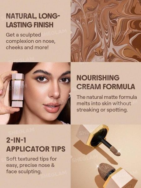 Контуринг 2 в 1 Sheglam Precision Sculpt Liquid Contour Duo-Soft Tan 119-i87 фото