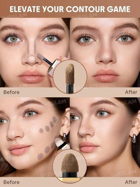 Контуринг 2 в 1 Sheglam Precision Sculpt Liquid Contour Duo-Soft Tan 119-i87 фото