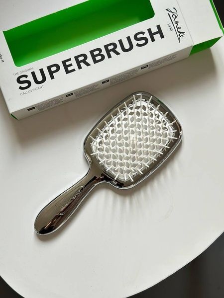 Щітка для волосся Janeke Superbrush The Original Срібний-Білий t1e-njk-mcw фото