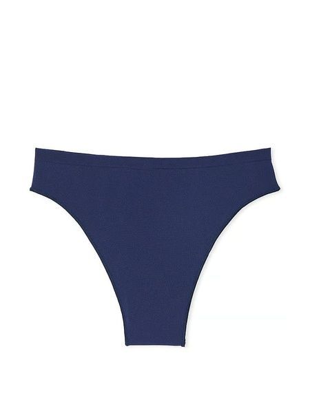 Трусики-бразилиана женские с высокой посадкой PINK Victoria's Secret Seamless Brazilian Panty темно-синие wu8-hg6-f86 фото