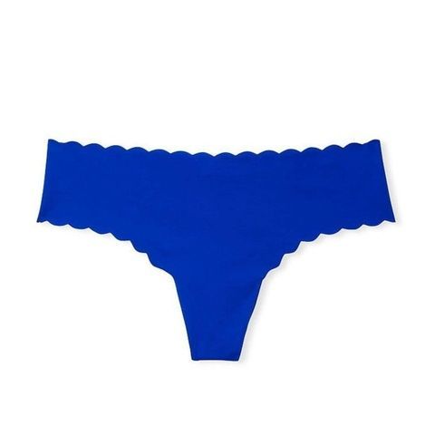 Трусики-стринги женские бесшовные PINK Victoria's Secret No-Show Thong Panty синие b76-0sl-mob фото