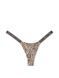 Трусики-стринги женские хлопковые PINK Victoria's Secret Logo Cotton Shine Micro Thong Panty леопардовые 72c-qwd-7mn фото 3