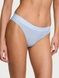 Трусики-стринги женские хлопковые с логотипом Victoria's Secret Logo Cotton Thong Panty голубые lno-dgz-jlq фото 1