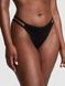 Трусики-стринги женские хлопковые Victoria's Secret PINK Wink Strappy Thong Panty черные xod-qw9-57w фото 6
