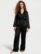 Пижама черная Victoria's Secret Dream Satin Wrap Top Long Pajama Set osi-qws-w0y фото 1