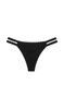 Трусики-стринги женские хлопковые Victoria's Secret PINK Wink Strappy Thong Panty черные xod-qw9-57w фото 1
