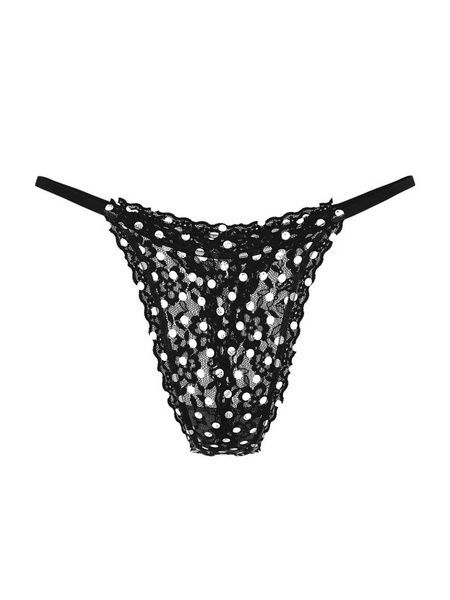 Трусики-стринги женские кружевные Victoria's Secret&nbsp;Lace String Thong Panty черные ai6-g3y-sgm фото