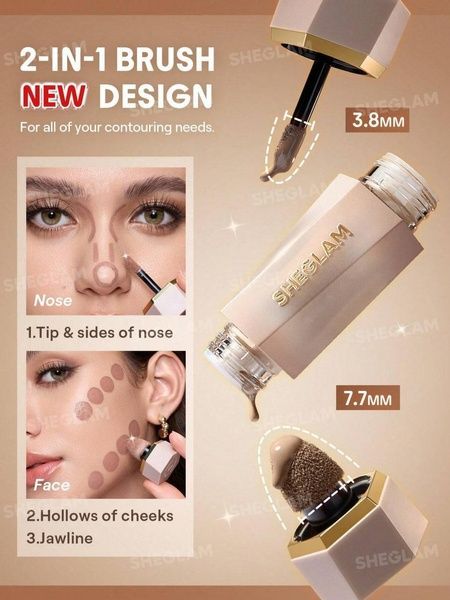 Контуринг 2 в 1 Sheglam Precision Sculpt Liquid Contour Duo-Clay 5i6-416 фото
