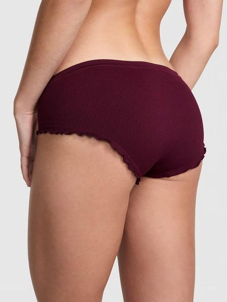 Трусики-хипстер женские с микрофибры PINK Victoria's Secret Seamless Hiphugger Panty бордовые 4of-kq5-02r фото