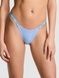 Трусики-стрінги бавовняні PINK Victoria's Secret Logo Cotton Shine Micro Thong Panty блакитні 4su-smd-vwn фото 1