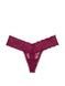 Трусики-стринги женские кружевные Victoria's Secret Lace Thong Panty бордовые z68-jps-8co фото 4