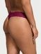 Трусики-стринги женские кружевные Victoria's Secret Lace Thong Panty бордовые z68-jps-8co фото 2