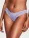 Трусики-стринги женские люксовые с кружевом Victoria's Secret Lace-Trim Thong Panty сиреневые xvu-ig2-6lh фото 1