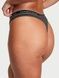 Трусики-стринги женские хлопковые с логотипом Victoria's Secret Logo Cotton Thong Panty темно-серые zq3-4c9-x56 фото 3