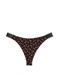 Трусики-стрінги жіночі бавовняні PINK Victoria's Secret Logo Cotton High-Leg Thong Panty чорні 36n-wqe-pl6 фото 2