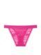Трусики-бикини женские кружевные Victoria's Secret Logo Lace Tanga Panty розовые fdk-5qm-fek фото 3
