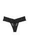 Трусики-стринги женские Victoria's Secret Sequin Posey Mesh Thong Panty черные ezr-vxu-yz3 фото 2