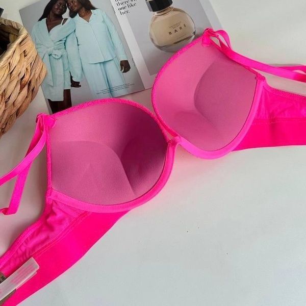 Бюстгальтер с двойным пуш-ап PINK Victoria's Secret Push-Up Bra розовый lqx-brh-pud фото