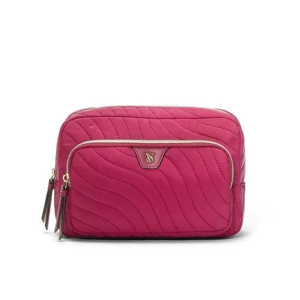 Косметичка малиновая Victoria's Secret Travel Makeup Pouch 397-0c2 фото