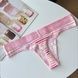 Трусики-стрінги жіночі бавовняні з лого Victoria's Secret Logo Cotton Thong Panty рожеві rpj-dey-oa5 фото 2