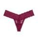 Трусики-стринги женские кружевные Victoria's Secret Lace Thong Panty бордовые z68-jps-8co фото 3