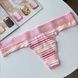 Трусики-стрінги жіночі бавовняні з лого Victoria's Secret Logo Cotton Thong Panty рожеві rpj-dey-oa5 фото 1
