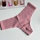 Трусики-стринги женские бесшовные PINK Victoria's Secret No-Show Thong Panty пудровые ovx-fb5-4hb фото 2