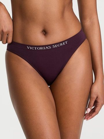 Трусики-бикини женские с микрофибры Victoria's Secret Seamless Bikini Panty бордовые 9mb-hz6-2ge фото