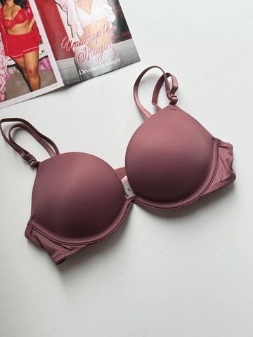 Бюстгальтер с двойным пуш-ап PINK Victoria's Secret Wear Everywhere Super Push-Up Bra коричневый kbv-58d-eau фото