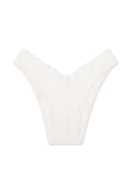 Трусики-бразилиана женские кружевные PINK Victoria's Secret Wink V-Front Brazilian Panty белые kbm-gc7-6oo фото