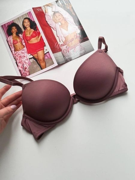 Бюстгальтер з подвійним пуш-ап PINK Victoria's Secret Wear Everywhere Super Push-Up Bra коричневий kbv-58d-eau фото