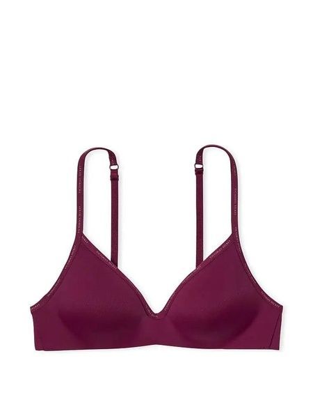 Бюстгальтер без пуш-ап Victoria's Secret Lightly-Lined Wireless Bra бордовый 515-jjx-jpg фото