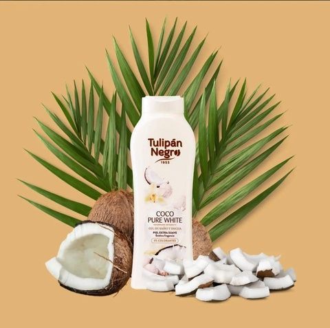 Гель для душа TULIPAN NEGRO Coco Pure White - Нежный кокос, 650 мл ac7-305 фото