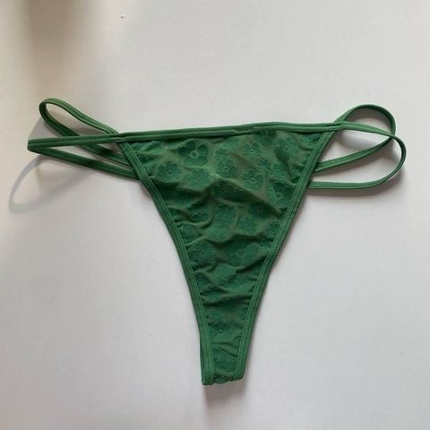 Трусики-стринги женские PINK Victoria's Secret Thong Panty зеленые a40-zme-y5s фото