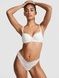 Трусики-бразилиана женские кружевные PINK Victoria's Secret Wink V-Front Brazilian Panty белые kbm-gc7-6oo фото 3