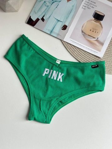 Трусики-чики женские PINK Victoria's Secret зеленые s10-tuf-ybn фото