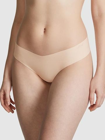 Трусики-стринги женские бесшовные Victoria's Secret No-Show Thong Panty бежевые  s3i-rs5-vi9 фото