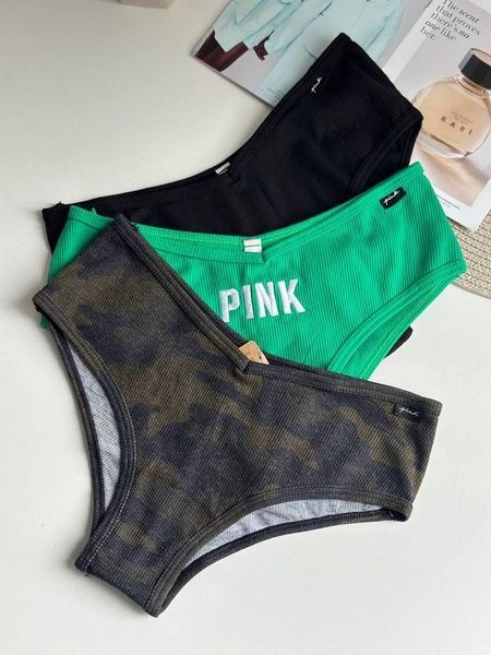 Трусики-чики женские PINK Victoria's Secret зеленые s10-tuf-ybn фото