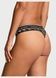 Трусики-стринги женские хлопковые с логотипом Victoria's Secret Logo Cotton Thong Panty черные n10-bkv-m5z фото 3