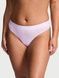 Трусики-стринги женские хлопковые с логотипом Victoria's Secret Logo Cotton Thong Panty сиреневые s5o-xw8-noi фото 1