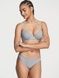 Трусики-бікіні жіночі бавовняні Victoria's Secret Stretch Cotton Bikini Panty сірі  vt0-oup-cl8 фото 3
