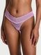 Трусики-стринги женские кружевные Victoria's Secret Smocked Mesh Thong Panty сиреневые wdf-83p-rln фото 1