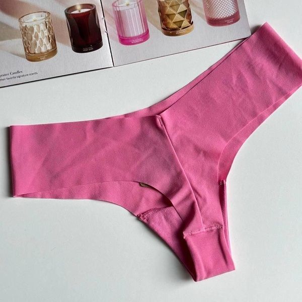 Трусики-стринги женские бесшовные PINK Victoria's Secret No-Show Thong Panty розовые 1qt-7dd-lhv фото
