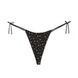 Трусики-стринги женские хлопковые PINK Victorias Secret Cotton Side-Tie V-String Panty черные oep-32p-7r8 фото 2