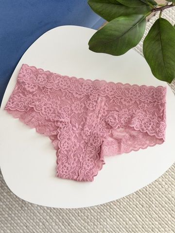 Трусики-чики женские кружевные Victoria's Secret Lace- Cheeky Panty розовые vmd-lak-8pa фото